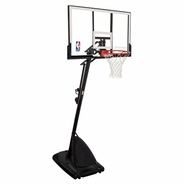 Spalding NBA 54″ Portable Angled Basketball Hoop w/ Polycarbonate ...
